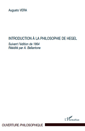 Introduction à la philosophie de Hegel, Suivant l'édition de 1864 (9782296129153-front-cover)