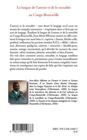 La langue de l'amour et de la sexualité au Congo-Brazzaville (9782296110687-back-cover)