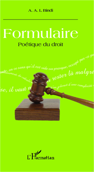 Formulaire, Poétique du droit (9782296129887-front-cover)