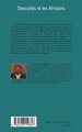 Descartes et les Africains (9782296119857-back-cover)