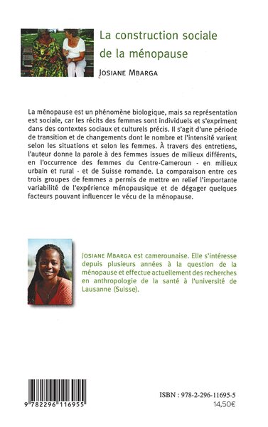 La construction sociale de la ménopause, Vécu et perception en Suisse et au Cameroun (9782296116955-back-cover)