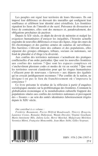 Aux confins de la nation, Pour une sociologie de la frontière (9782296139374-back-cover)