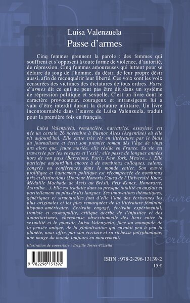 Passe d'armes, Nouvelles - Traduit de l'espagnol (Argentine) par Brigitte TORRES-PIZZETTA (9782296131392-back-cover)