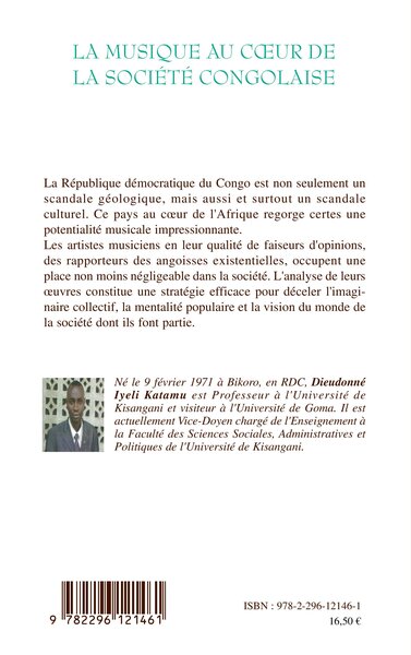 La musique au coeur de la société congolaise (9782296121461-back-cover)