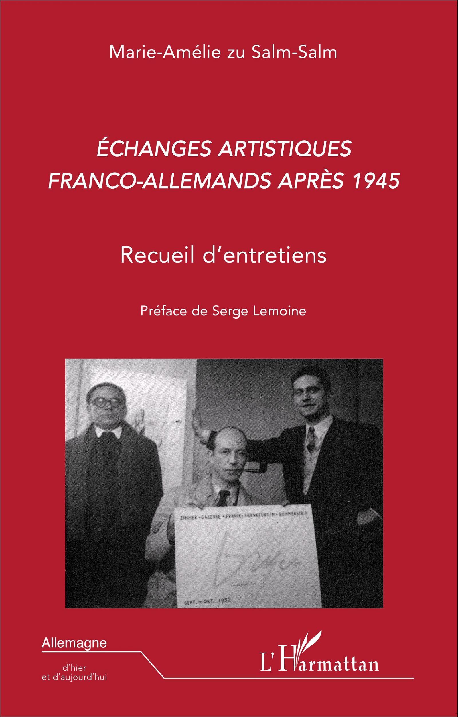Echanges artistiques franco-allemands après 1945, Recueil d'entretiens (9782296100220-front-cover)