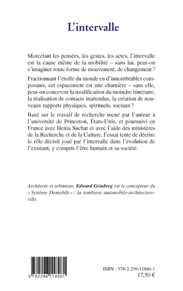 L'intervalle, Vers une théorie du dynamisme créatif (9782296118461-back-cover)