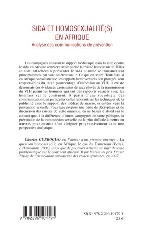 Sida et homosexualité(s) en Afrique, Analyse des communications de prévention (9782296101791-back-cover)