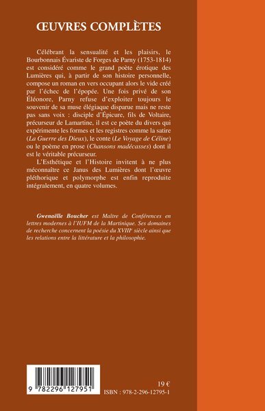Oeuvres Complètes, Quatrième volume (9782296127951-back-cover)