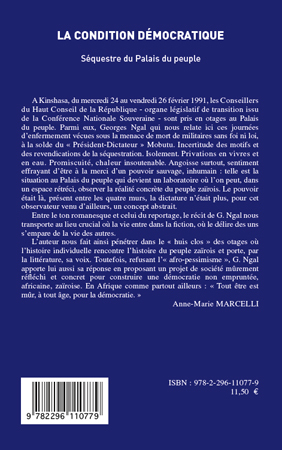 La condition démocratique, Sequestre du Palais du peuple (9782296110779-back-cover)