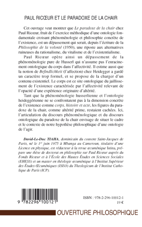 Paul Ricur et le paradoxe de la chair, Brisure et suture (9782296100121-back-cover)