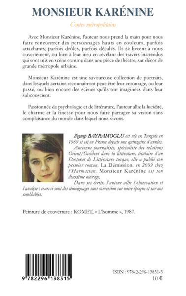 Monsieur Karénine, Contes métropolitaines (9782296138315-back-cover)