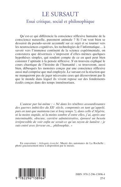 Le sursaut, Essai critique, social et philosophique (9782296138964-back-cover)