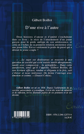 D'une rive à l'autre, Récit (9782296125759-back-cover)