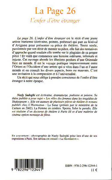 La page 26, L'enfer d'être étranger (9782296123441-back-cover)