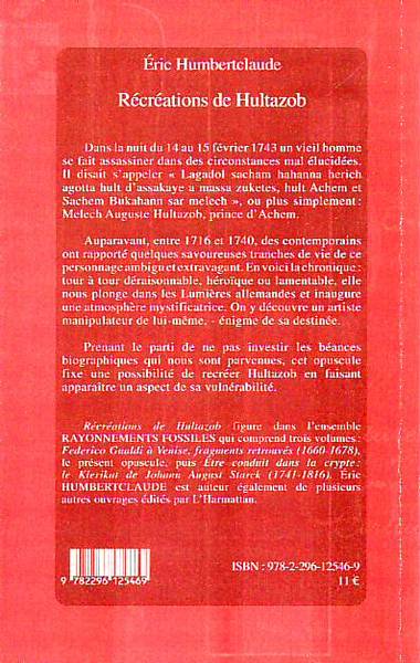 Récréations de Hultazob (9782296125469-back-cover)