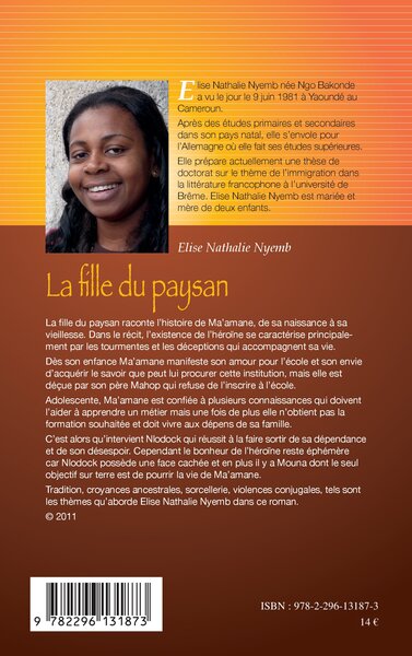 La fille du paysan, Roman (9782296131873-back-cover)