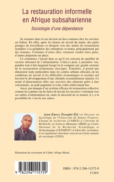 La restauration informelle en Afrique Subsaharienne, Sociologie d'une dépendance (9782296115729-back-cover)