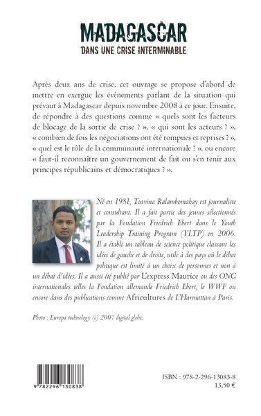 Madagascar dans une crise interminable (9782296130838-back-cover)