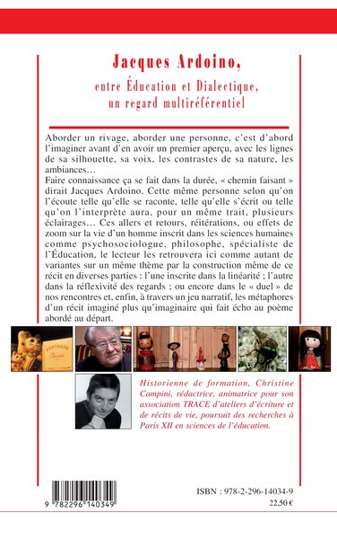 Jacques Ardoino, Entre éducation et dialectique un regard multi référentiel (9782296140349-back-cover)