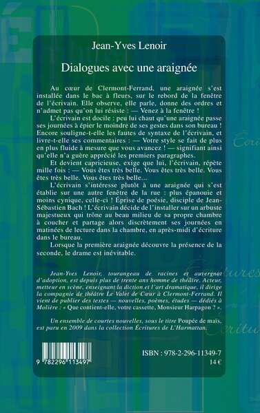 Dialogues avec une araignée, Conte (9782296113497-back-cover)