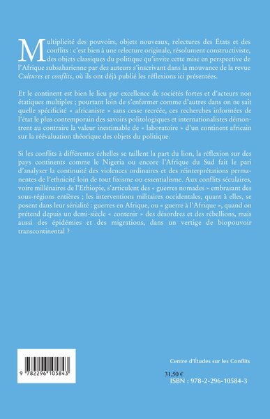 L'Afrique, entre cultures et conflits (9782296105843-back-cover)