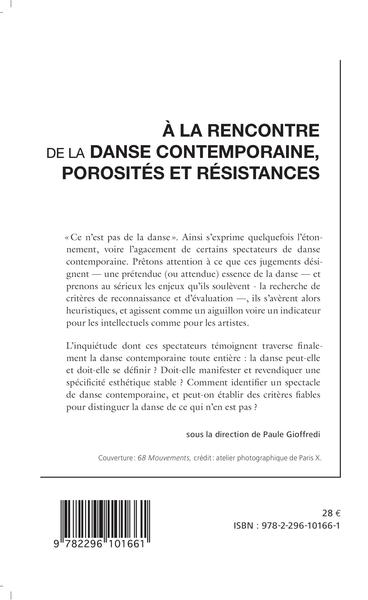 A la rencontre de la danse contemporaine, Porosités et résistances (9782296101661-back-cover)