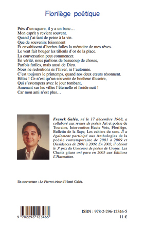 Florilège poétique (9782296123465-back-cover)