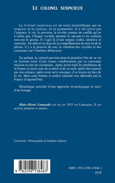 Le colonel suspicieux, Théâtre (9782296138483-back-cover)