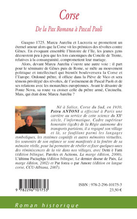 Corse, De la Pax Romana à Pascal Paoli (9782296101753-back-cover)