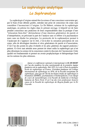 La sophrologie analytique, La Sophranalyse (9782296129603-back-cover)
