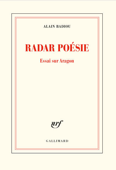 Radar poésie, Essai sur Aragon (9782072886706-front-cover)