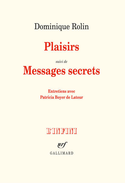 Plaisirs/Messages secrets, ENTRETIENS AVEC PATRICIA BOYER DE LATOUR (9782072849053-front-cover)