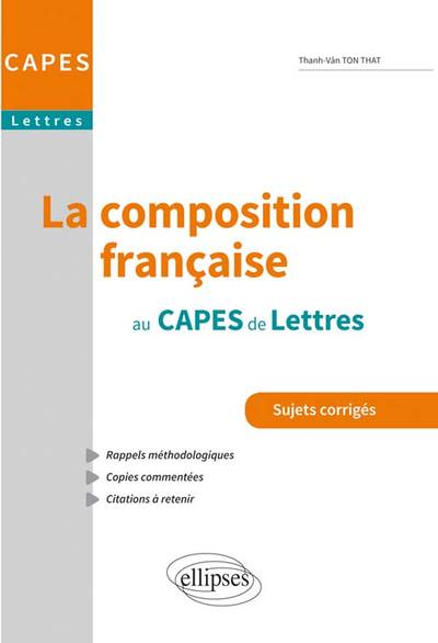La Composition française au CAPES de lettres (9782340005129-front-cover)