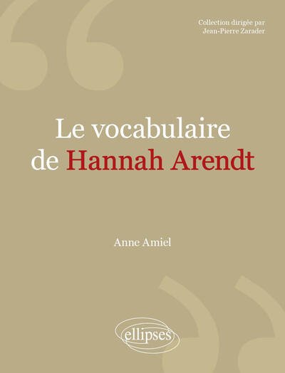 Le vocabulaire de Hannah Arendt (9782340043282-front-cover)