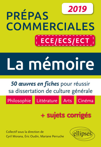 Thème de culture générale. 50 oeuves en fiches pour réussir sa dissertation. Prépas commerciales ECE / ECS / ECT 2019 (9782340024960-front-cover)