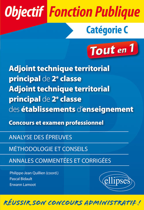 Adjoint technique territorial principal de 2e classe - Adjoint technique territorial principal de 2e classe des établissements d (9782340031173-front-cover)