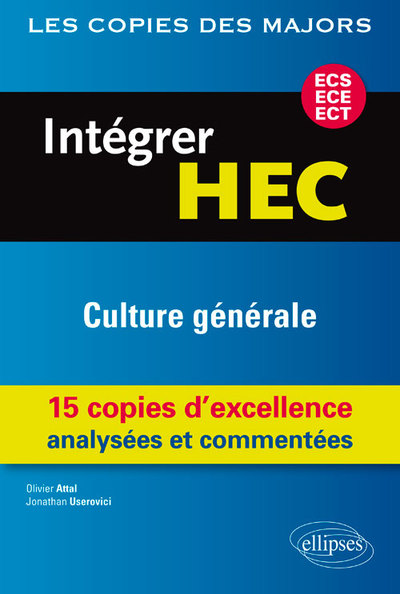 Intégrer HEC-ECS, ECE, ECT : Culture générale (9782340010550-front-cover)
