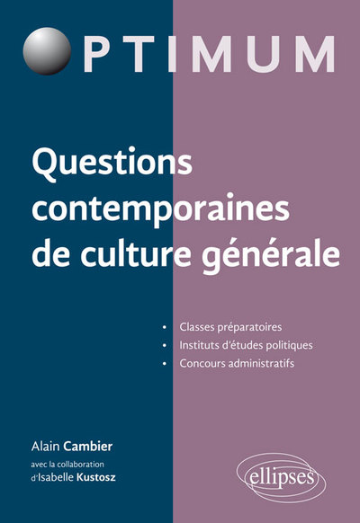 Questions contemporaines de culture générale (9782340015180-front-cover)