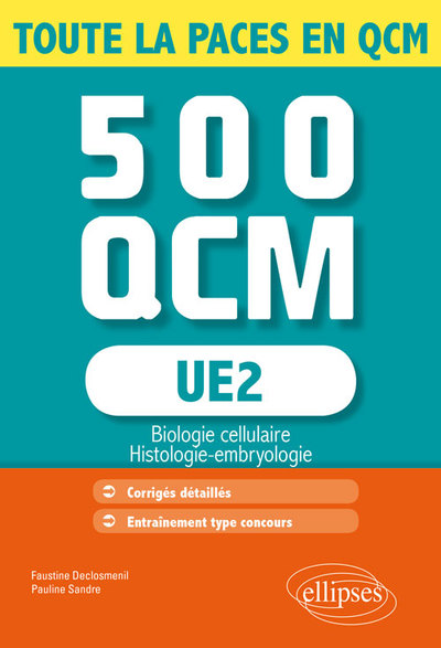 UE2 - Biologie cellulaire  - 500 QCM (9782340001169-front-cover)