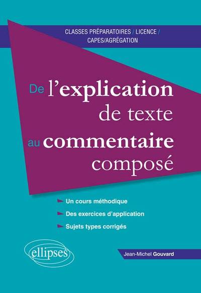 De l’explication de texte au commentaire composé (9782340005785-front-cover)