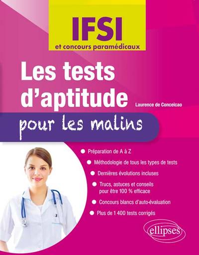 Les tests d'aptitude pour les malins - IFSI et concours paramédicaux (9782340007383-front-cover)