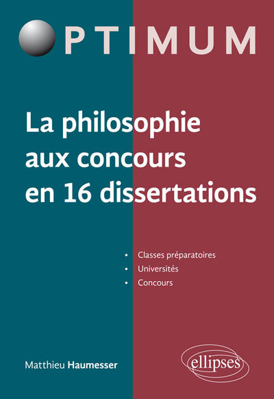 La philosophie aux concours en 16 dissertations (9782340016309-front-cover)