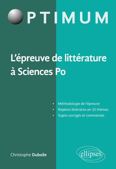 L’épreuve de littérature à Sciences Po (9782340009301-front-cover)