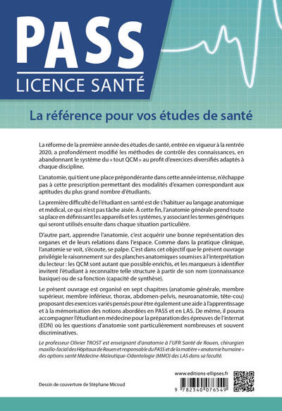 Exercices d'anatomie, Préparation aux épreuves (9782340076549-back-cover)