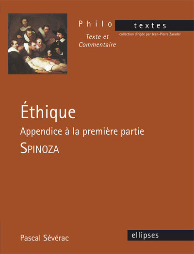 Spinoza, Éthique, Appendice à la première partie (9782340004139-front-cover)