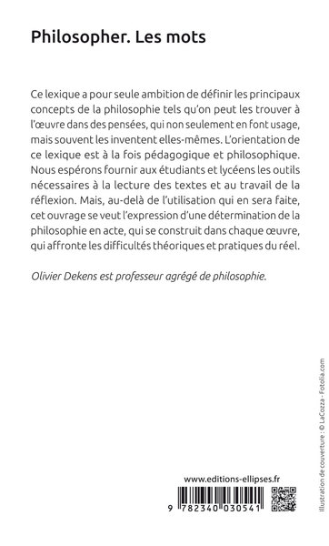 Philosopher. Les mots (9782340030541-back-cover)