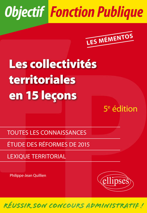 Les collectivités territoriales en 15 leçons - 5e édition (9782340010512-front-cover)