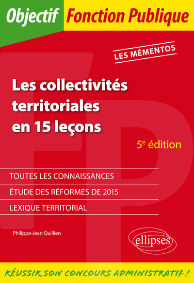 Les collectivités territoriales en 15 leçons - 5e édition (9782340010512-front-cover)