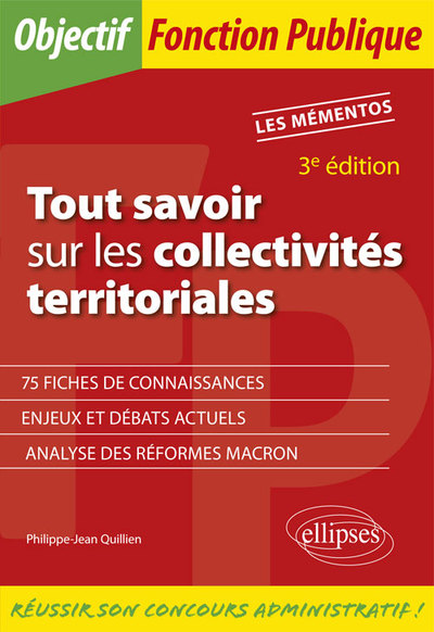 Tout savoir sur les collectivités territoriales - 3e édition (9782340028821-front-cover)