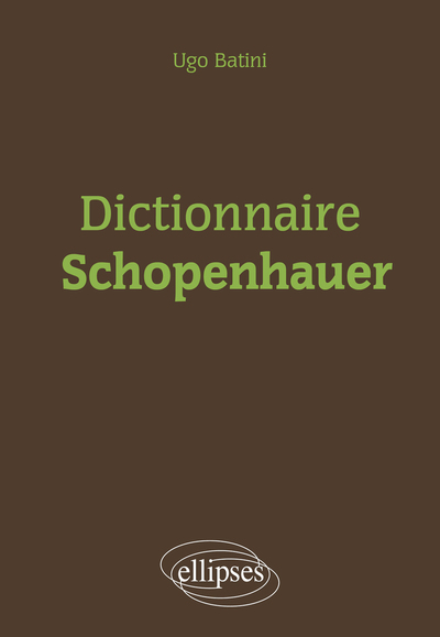 Dictionnaire Schopenhauer (9782340038103-front-cover)
